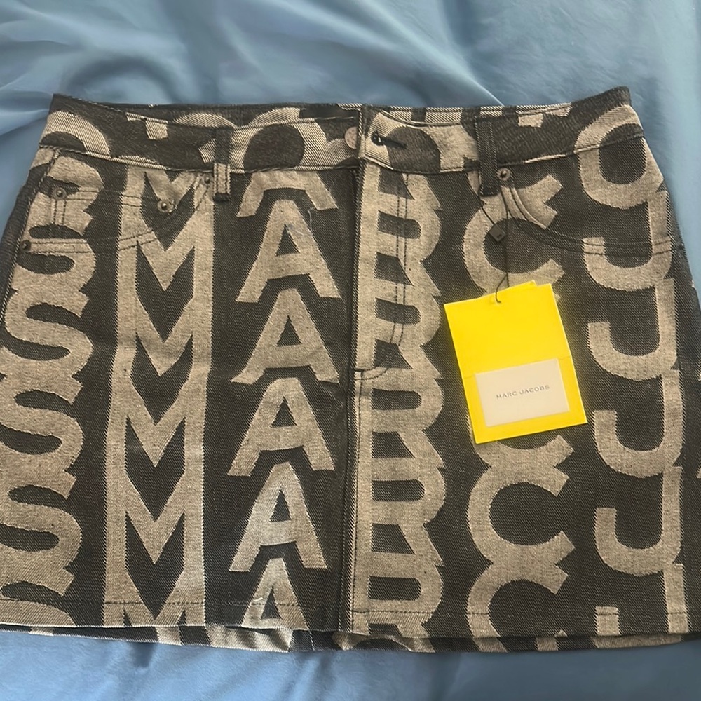 Marc Jacobs Gray Mini Denim Skirt